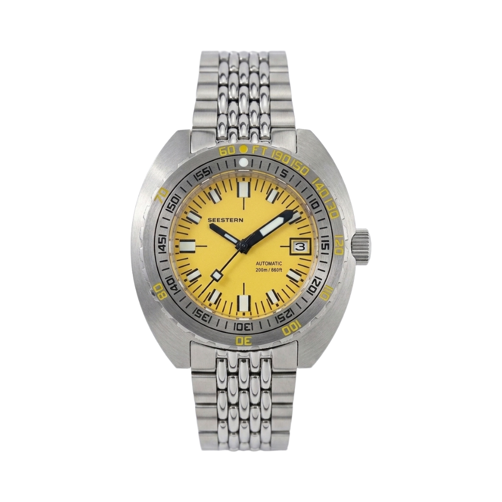 SEESTERN S406 - yellow dial front view packshot