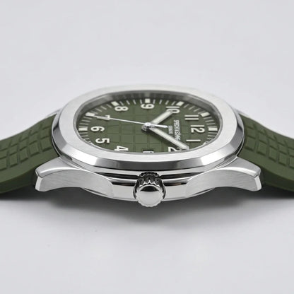 Specht & Söhne SP0008 - A - stainless steel, olive green dial, rubber strap