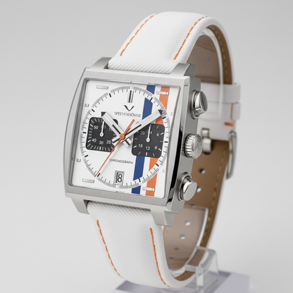 Specht & Söhne SP0009 - M - angled view, white strap
