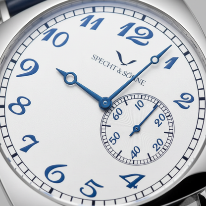 Specht & Söhne SP-1921 - macro dial detail, technical watch face