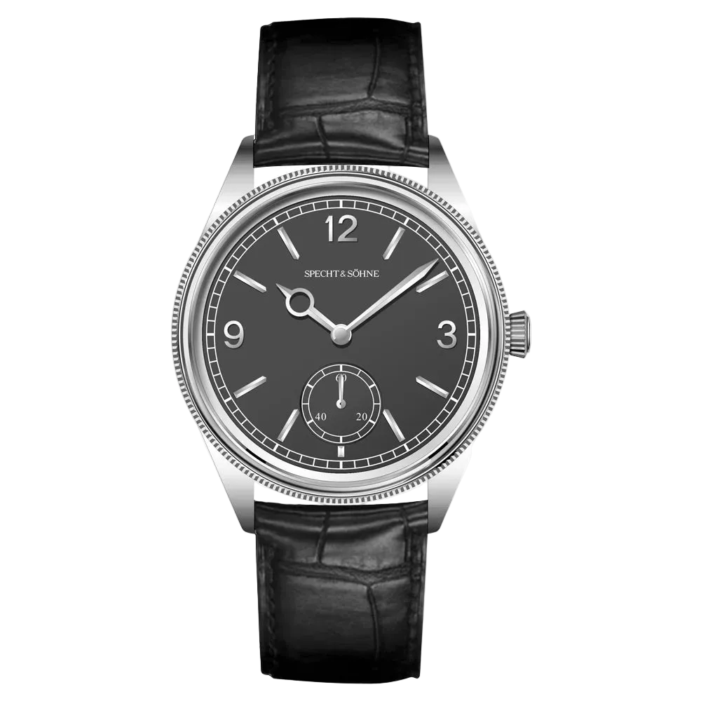 Specht & Söhne SP-1908 - - black dial, front view