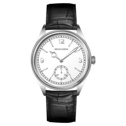 Specht & Söhne SP-1908 - - white dial, black strap