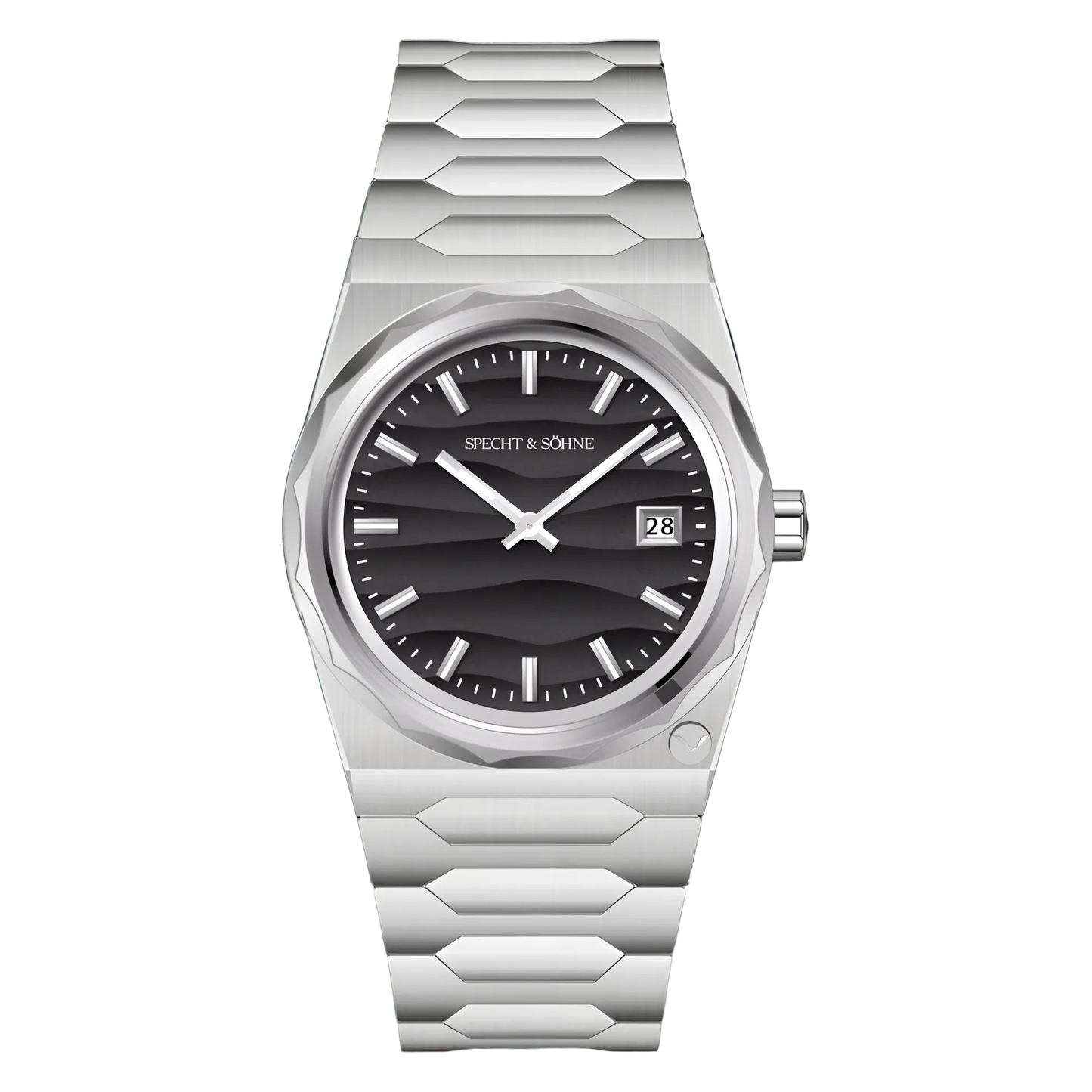 Specht & Söhne VC222 - Q - black dial front view