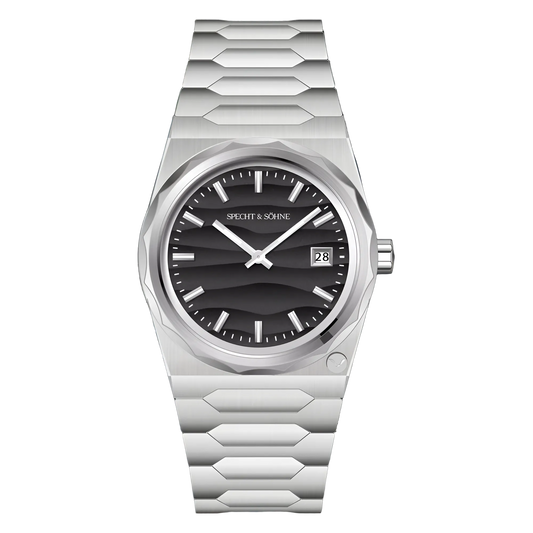 Specht & Söhne VC222 - Q - black dial front view