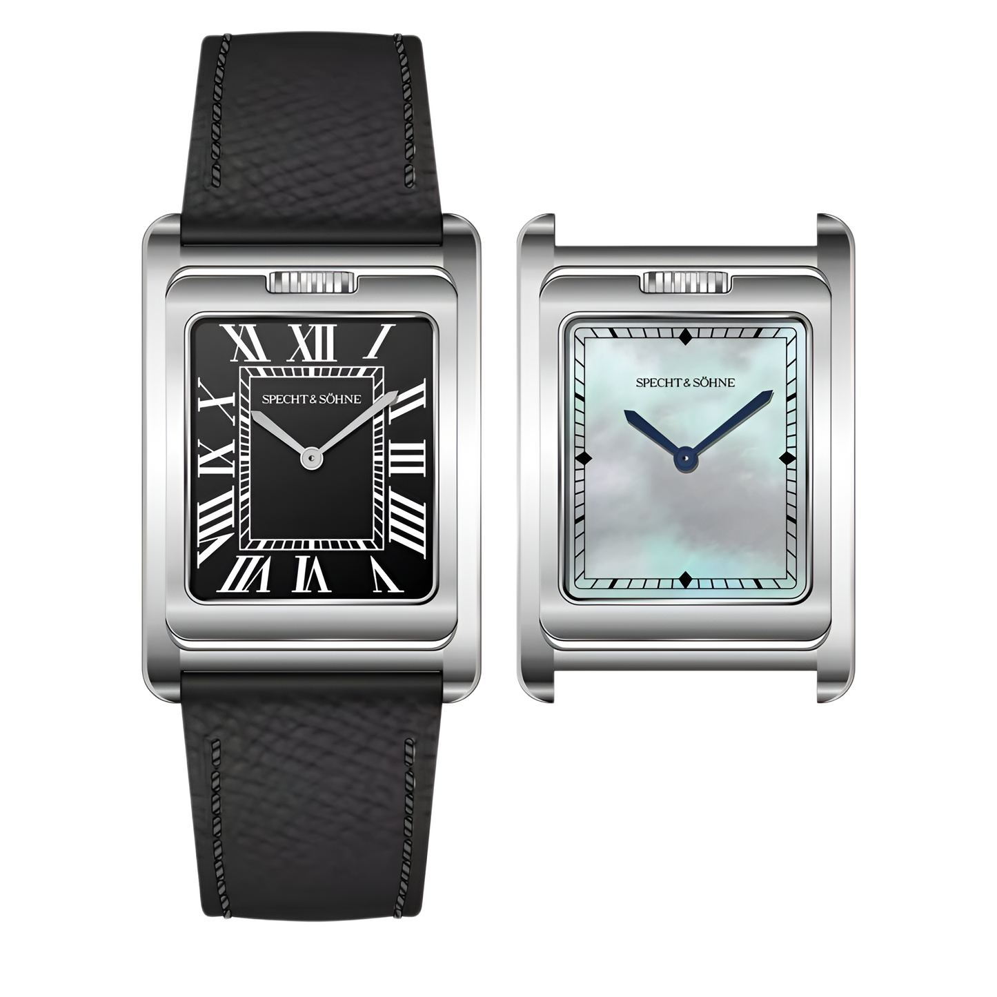 Specht & Söhne SP-TANK - - blued hands, crown detail