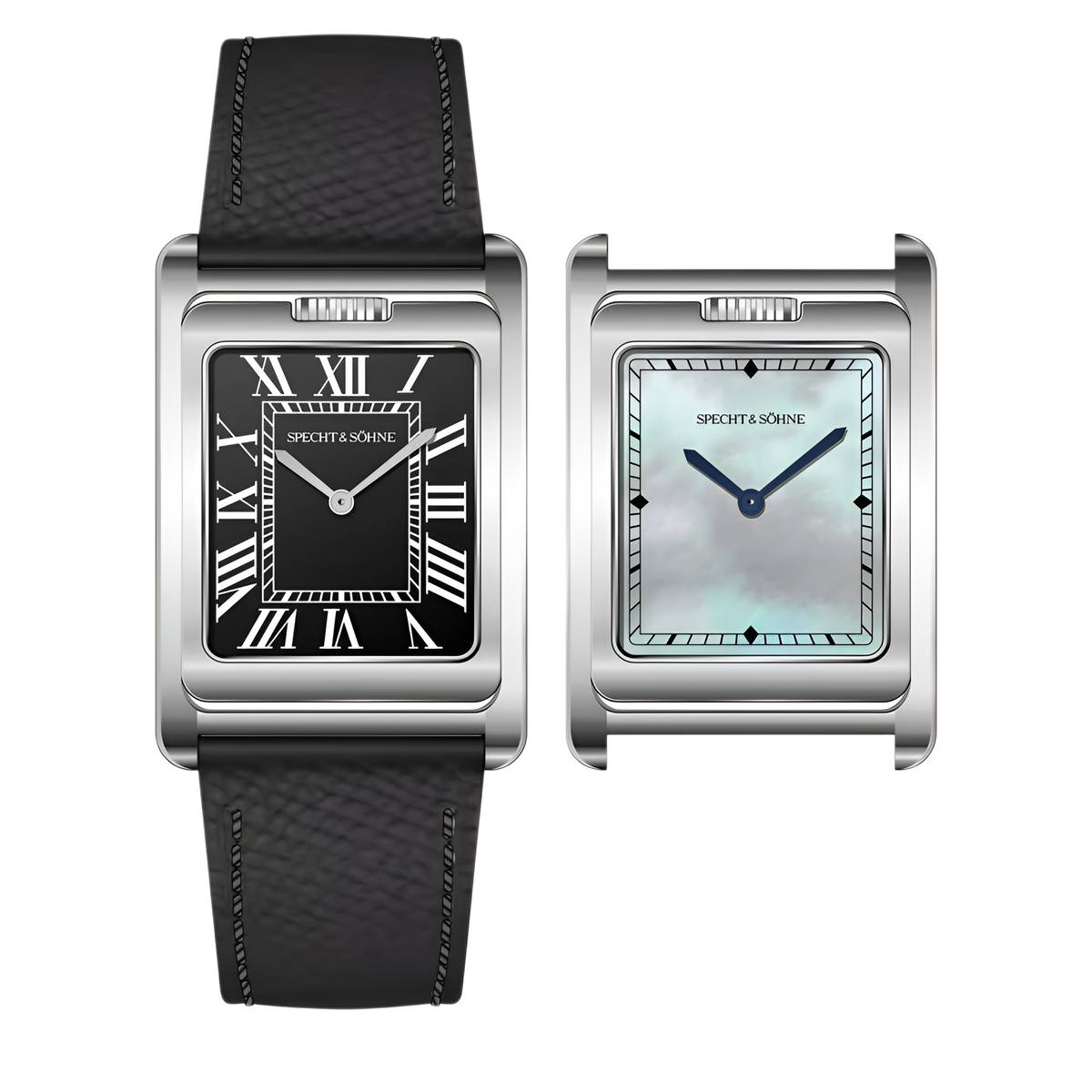 Specht & Söhne SP-TANK - - blued hands, crown detail