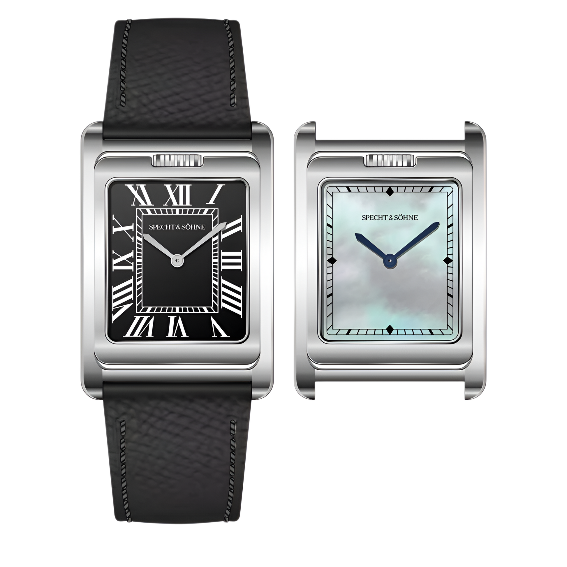 Specht & Söhne SP-TANK - - blued hands, crown detail