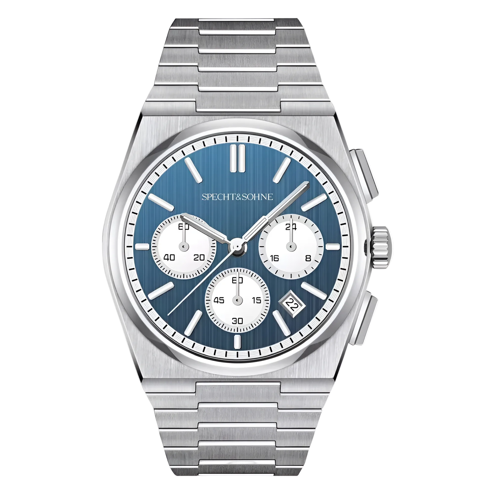 Specht & Söhne SP0005 - Men Chronograph Watch VK63 Blue Dial