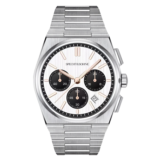 Specht & Söhne SP0005 - M - front, white dial, rose gold