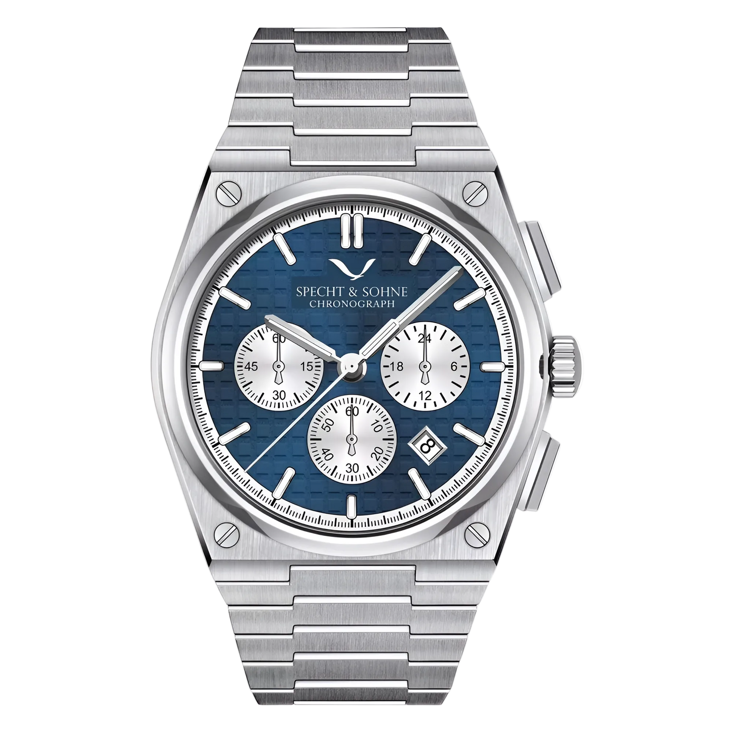 Specht & Söhne SP0005 - M - textured blue dial, front