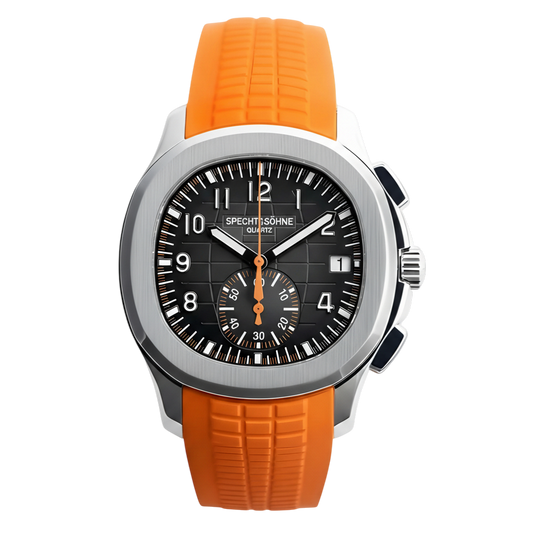 Specht & Söhne SP0006 - M - orange strap, black dial