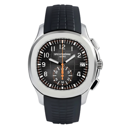 Specht & Söhne SP0006 - M - Black strap, black dial