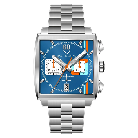 Specht & Söhne SP0009 - M - metal bracelet, blue dial