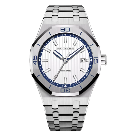 Specht & Söhne SP0018 - M - white dial, blue bezel
