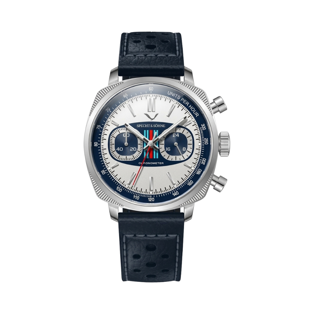 Specht & Söhne SP0035 - racing blue dial front view packshot