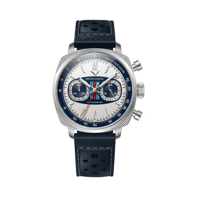 Specht & Söhne SP0035 - racing blue dial front view packshot