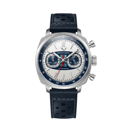 Specht & Söhne SP0035 - racing blue dial front view packshot