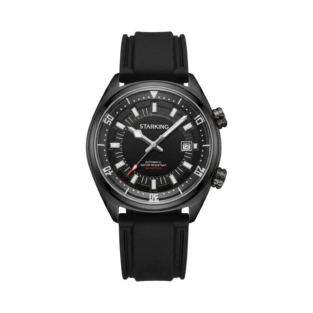 STARKING AM0603 - black case black dial front view packshot