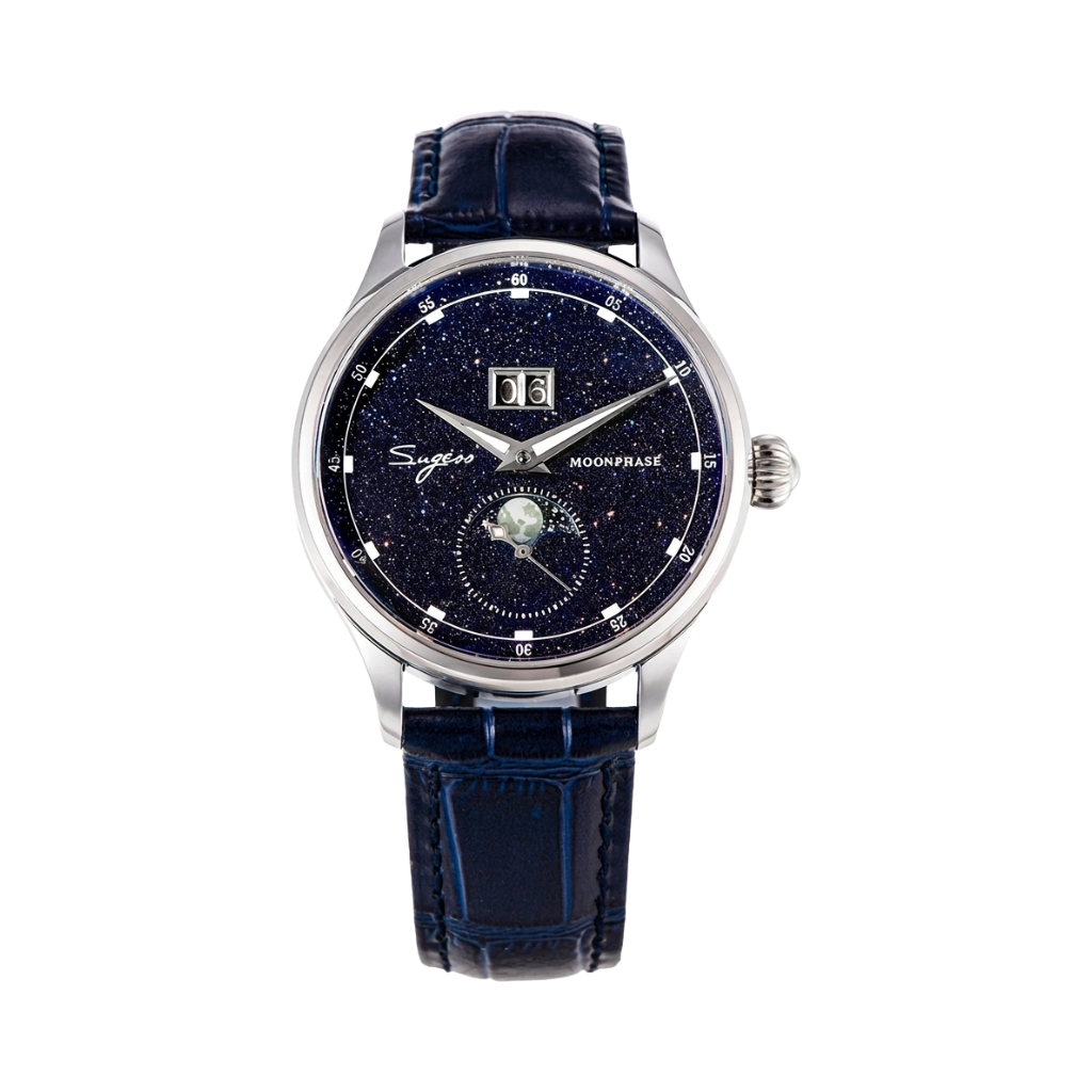 SUGESS 401B - Moonphase Automatic Watch with Big Date and Starry Dial