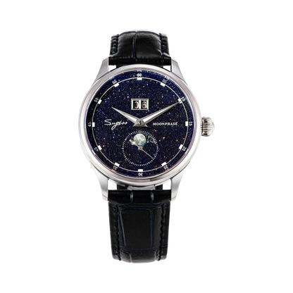 SUGESS 401B - black leather strap front view packshot
