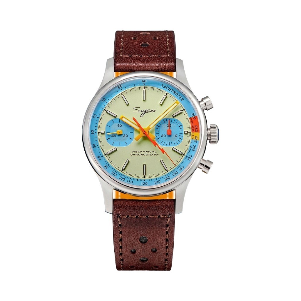SUGESS Racing 1963 - turquoise dial front view packshot