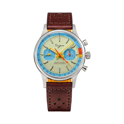 SUGESS Racing 1963 - turquoise dial front view packshot