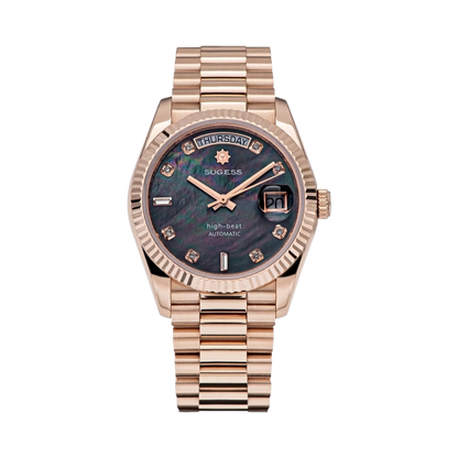 SUGESS S449 - black mother-of-pearl dial front view packshot