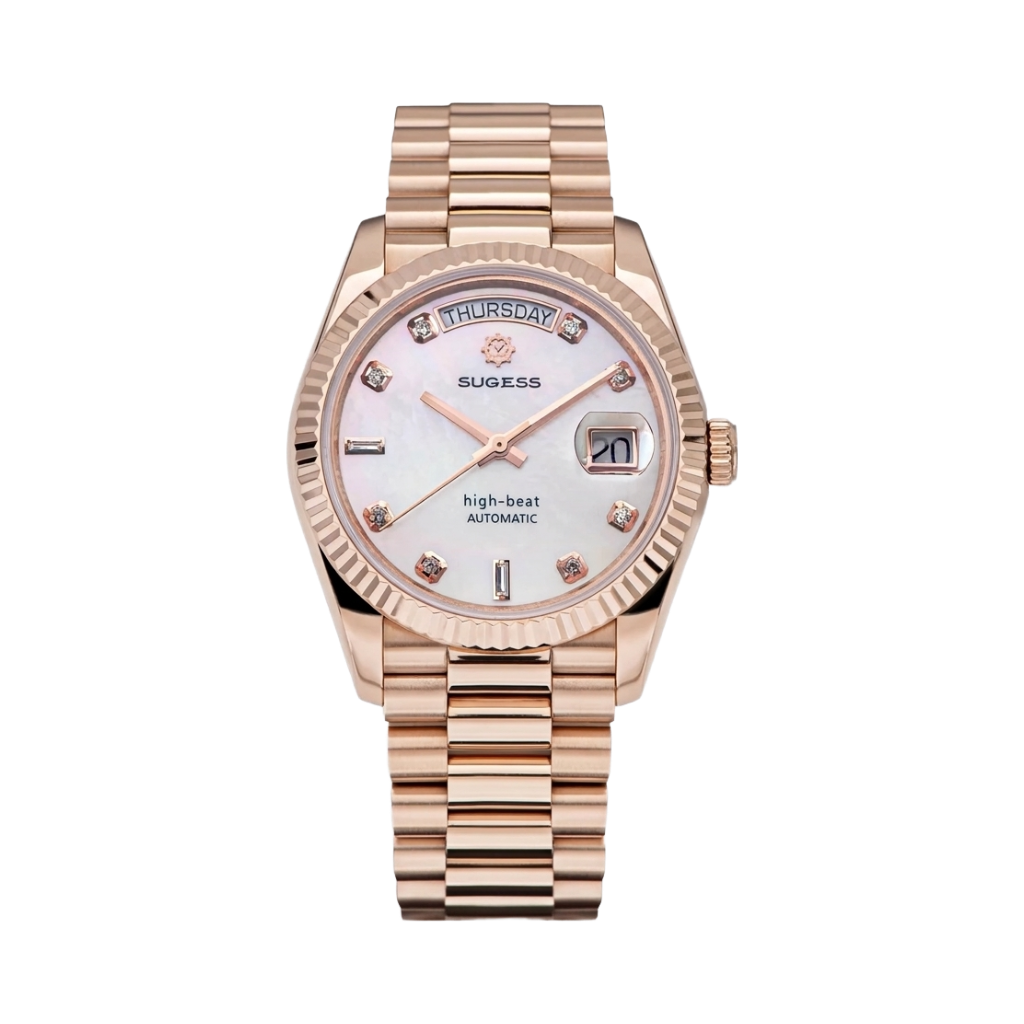 SUGESS S449 - white mother-of-pearl dial front view packshot
