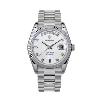 SUGESS S449 - white mother-of-pearl dial front view packshot