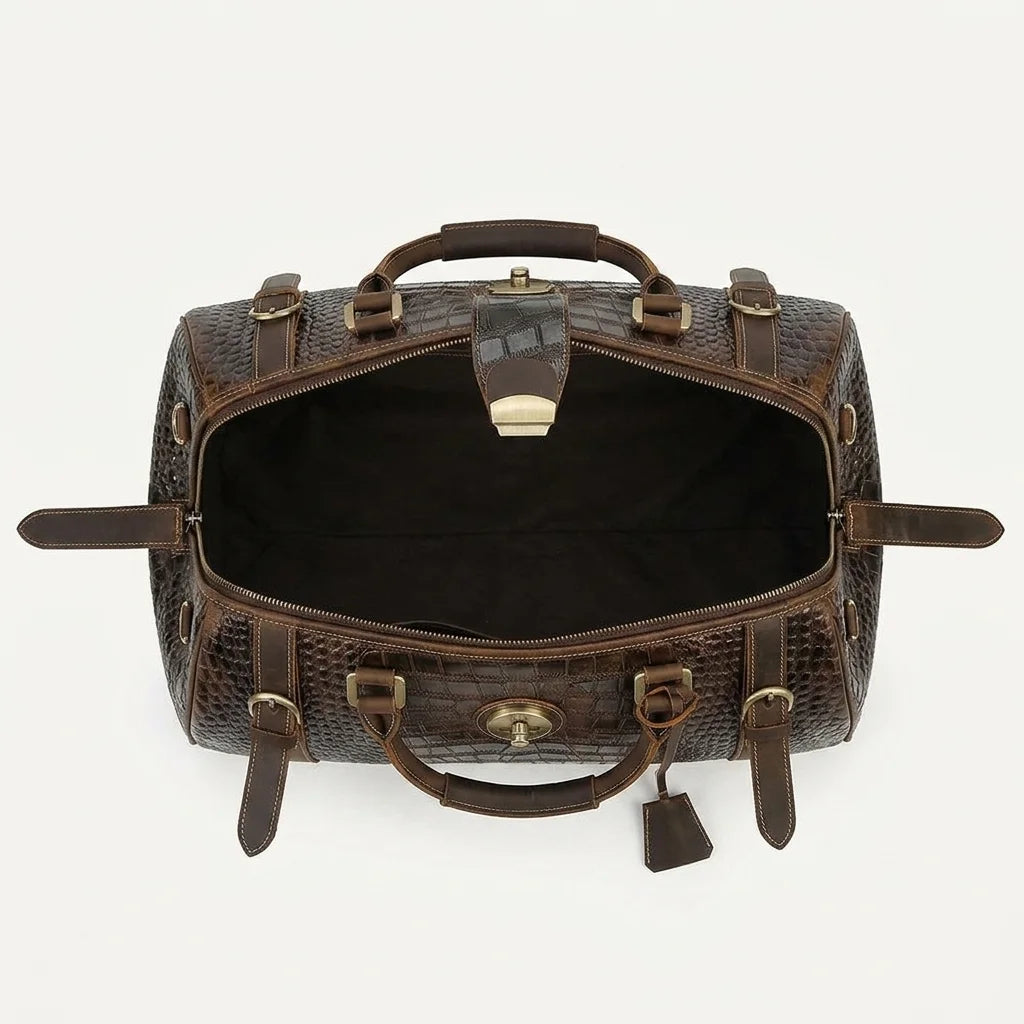 Tiding 6625 — Brown Genui - brown genuine leather, luxury, open