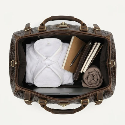 Tiding 6625 — Brown Genui - genuine leather, open flat-lay, luxury wallet