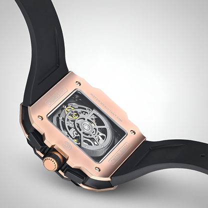 CRONUSART CM025-006 – Men’s Automatic Chronograph Watch Square Carbon Steel Case breitvacher