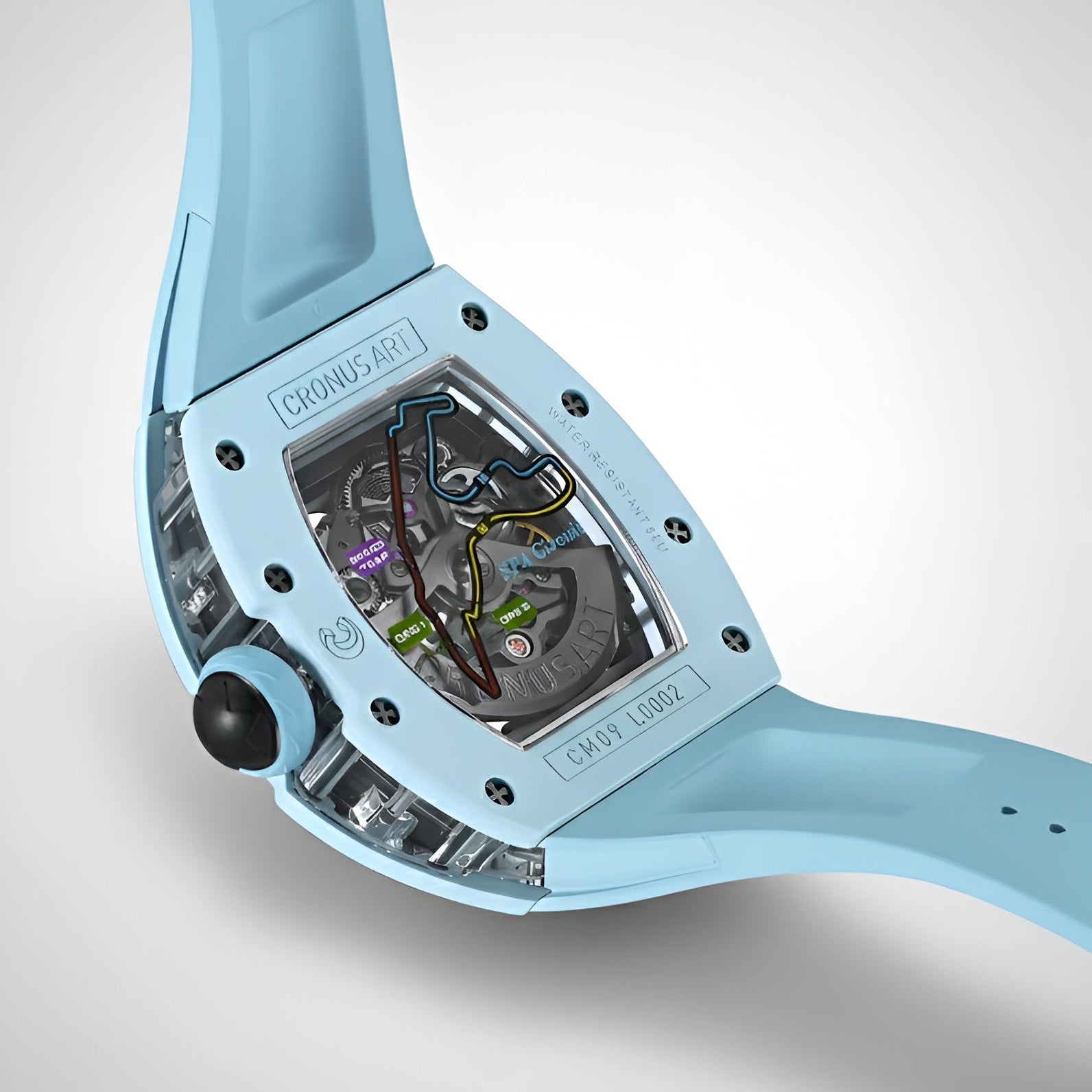 CRONUSART CM09-017 Men’s Automatic Mechanical Watch with Skeleton Racing Dial breitvacher