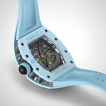 CRONUSART CM09-017 Men’s Automatic Mechanical Watch with Skeleton Racing Dial breitvacher