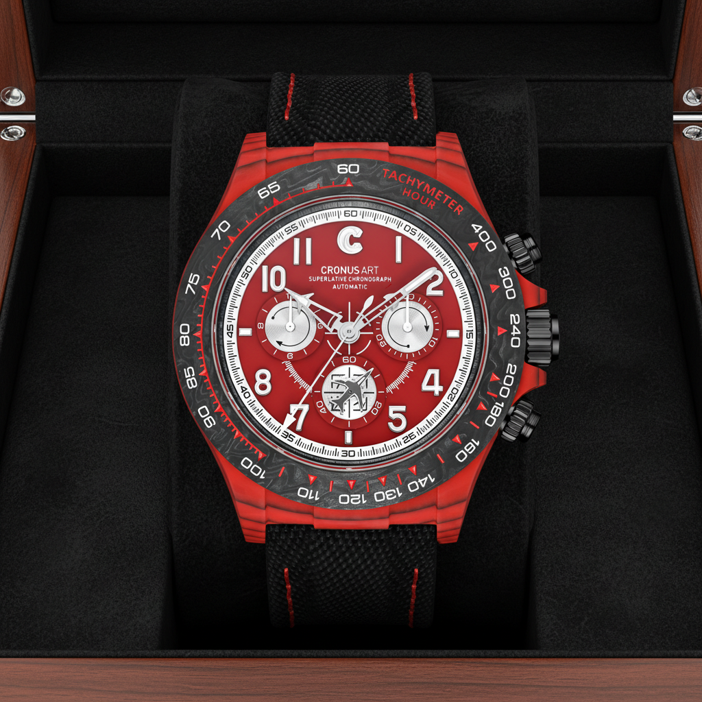 CRONUSART CM002-058 Carbon Chronograph Watch | 40mm Men's Automatic Watch breitvacher