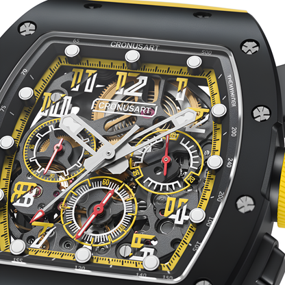 Cronusart CM002-01X Tonneau Automatic Chronograph Watch- Skeleton Edition breitvacher