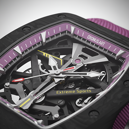 CRONUSART CM002-083 - Men's Automatic Watch Carbon Fiber Tonneau breitvacher