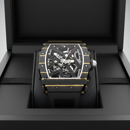 Cronusart CM002-12A Men Automatic Watch - NTPT Carbon Skeleton breitvacher