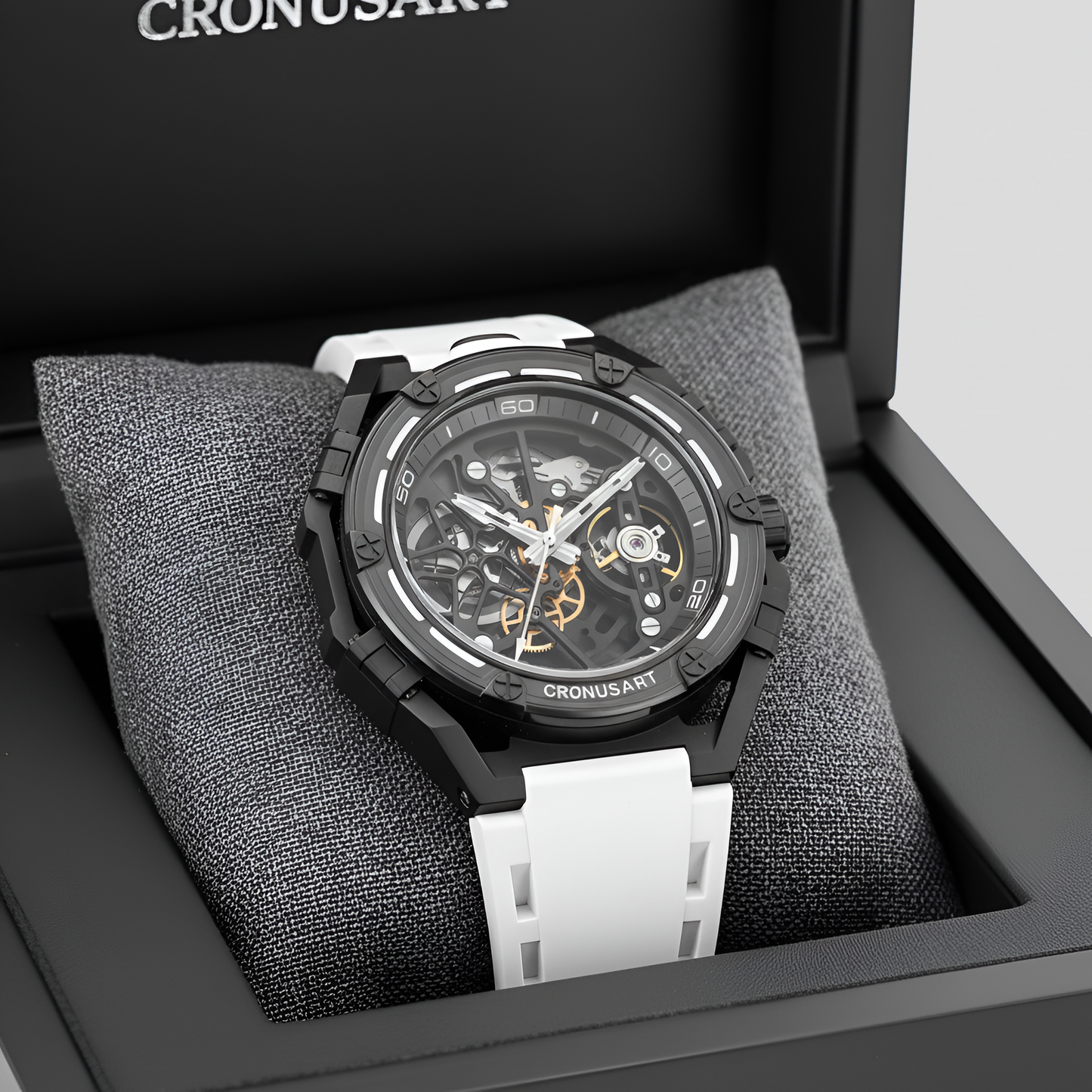 Cronusart CM025-011 Automatic Skeleton Watch - 72H Power Reserve breitvacher
