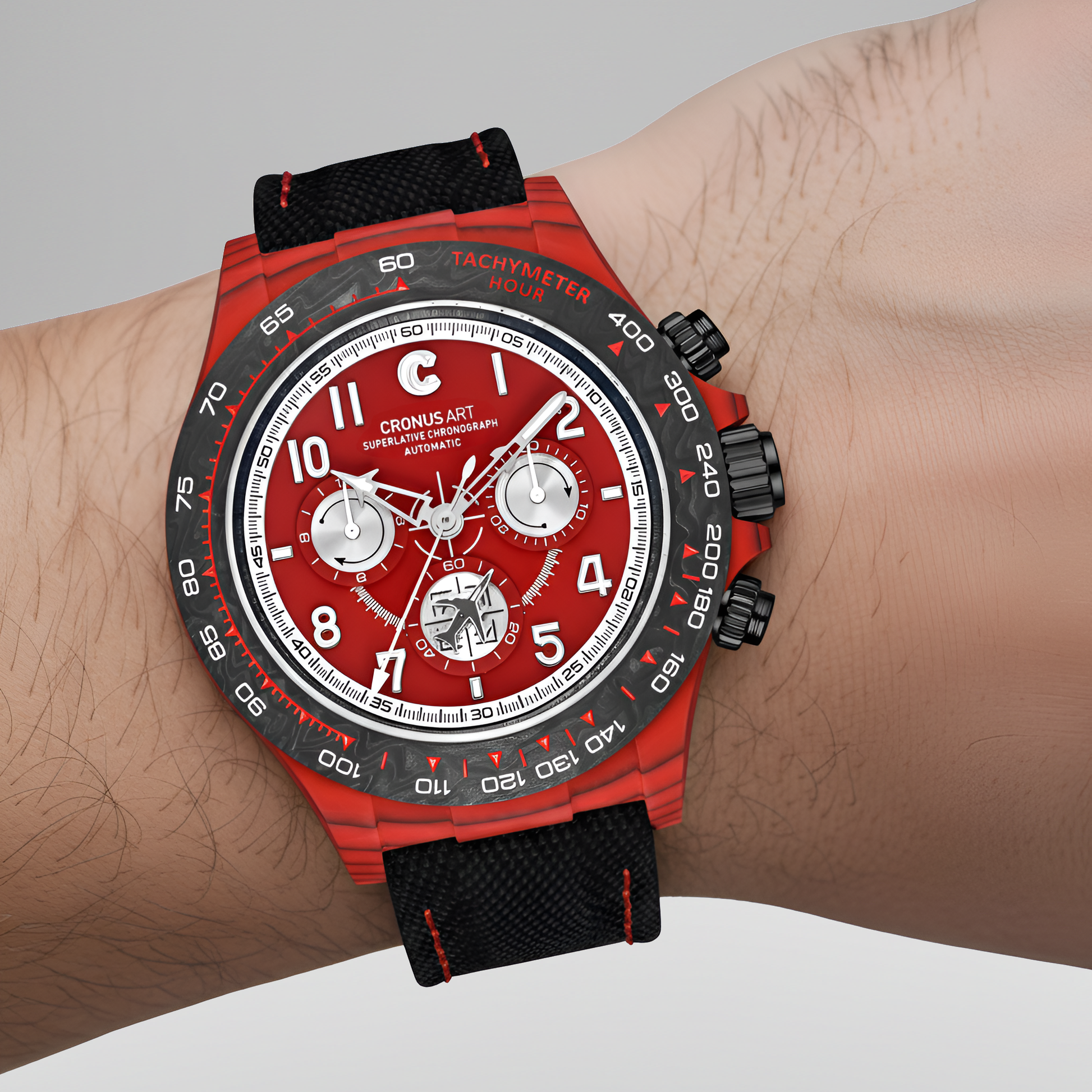 CRONUSART CM002-058 Carbon Chronograph Watch | 40mm Men's Automatic Watch breitvacher