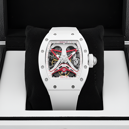 CRONUSART CM09-016 Men’s Automatic Mechanical Watch with Skeleton Racing Dial breitvacher