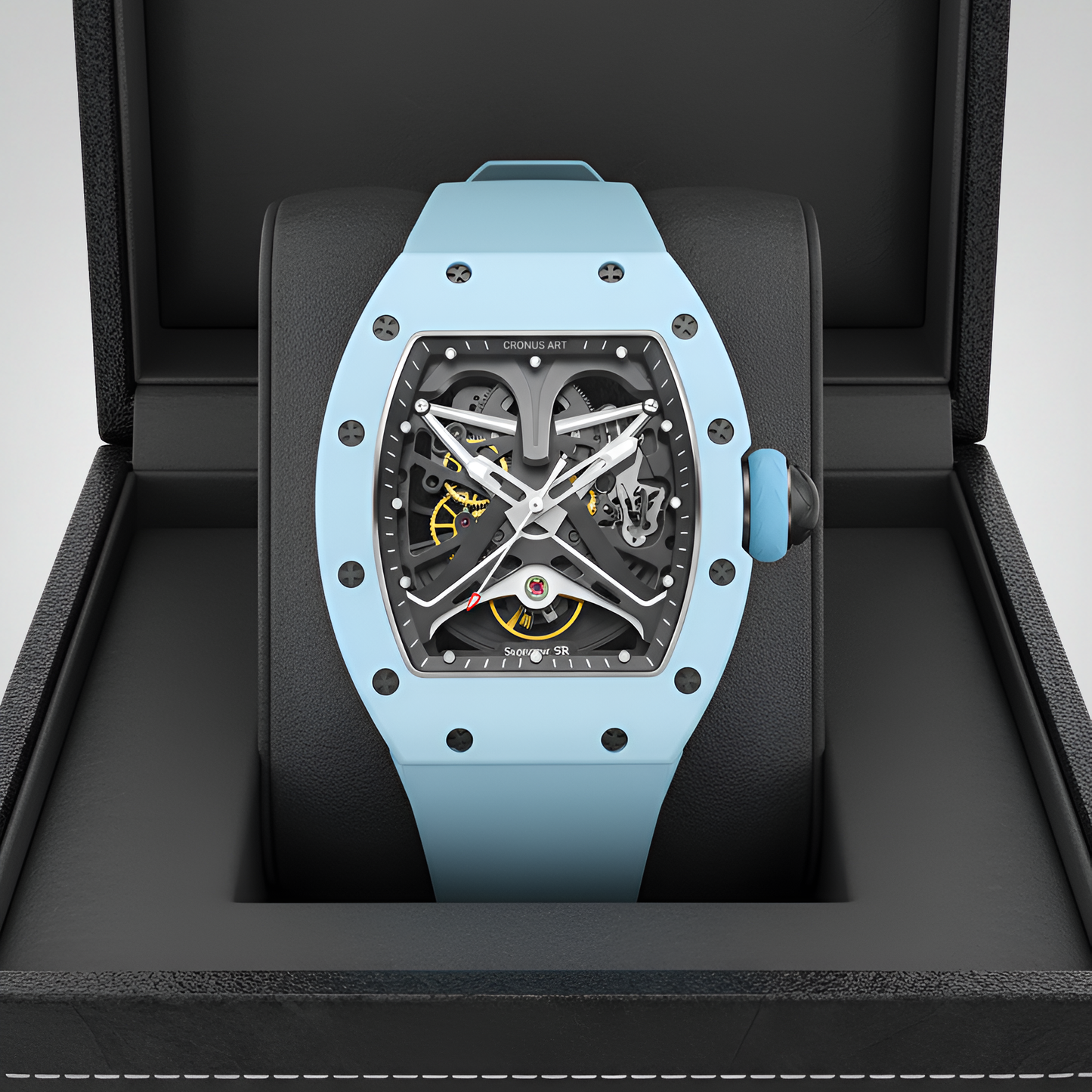 CRONUSART CM09-017 Men’s Automatic Mechanical Watch with Skeleton Racing Dial breitvacher