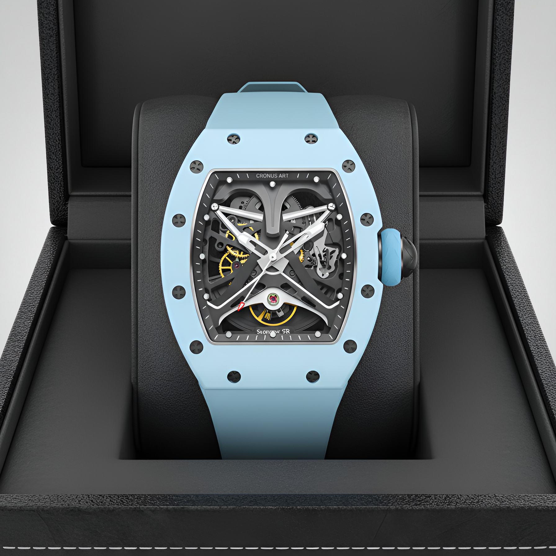 CRONUSART CM09-017 Men’s Automatic Mechanical Watch with Skeleton Racing Dial breitvacher