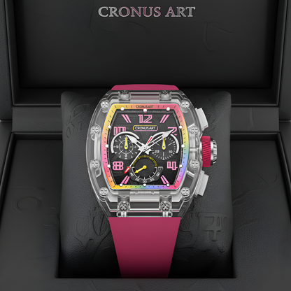 CRONUSART CM08-059 - Men Automatic Mechanical Watch with Meteorite Dial