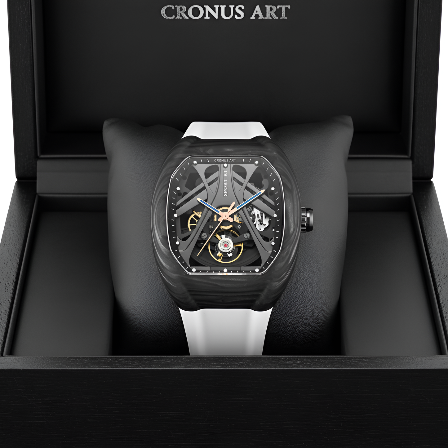 CRONUSART RT06-001 – Men's Automatic Watch 42mm Tonneau Mechanical Wristwatch breitvacher